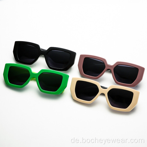 Mode Retro-Box Sonnenbrille Damenmode breites Bein Sonnenbrillen Herren Net Red Street Shooting Polygon Sonnenbrille s21183